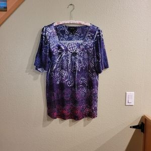 Short Sleeve, Square Neck Top